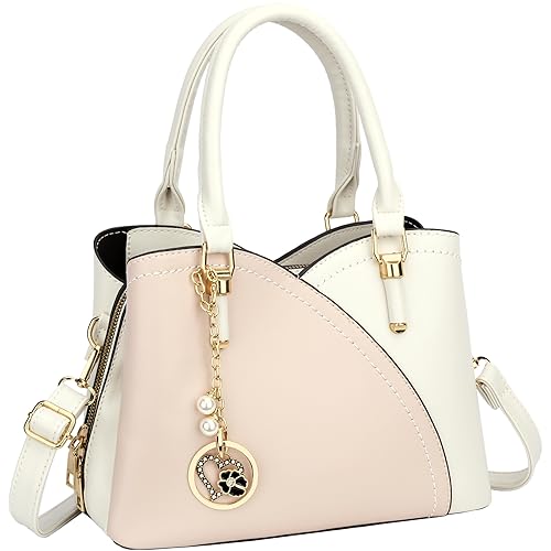 Image of KKXIU Triple Compartments Purses and Handbags for Women Fashion Ladies Satchel Shoulder Top Handle Bag