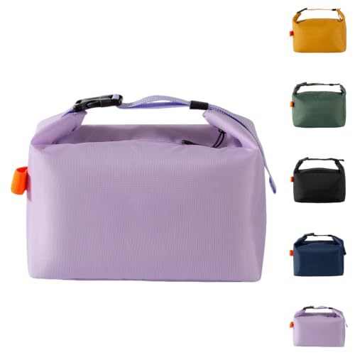 SUOXU Isolierte Lunchtasche, auslaufsicher, Thermo-Lunchtasche für Erwachsene und Kinder – große Kapazität, wasserabweisende Kühltasche für Arbeit, Schule, Picknick und Reisen (lila)