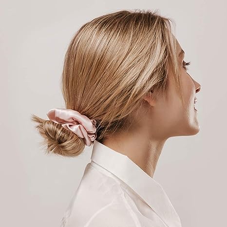 Image of GITGRNTH Soft Cotton Hair Ties for Women - No Damage Elastic Hair Bands - Durable Rubber Band for Women - Ideal Ponytail Holders - Comfortable Hair Accessories - Gentle on All Hair Types - Perfect for Thick and Thin Hair - Scrunches for Women - Kids Hair Rubber Band