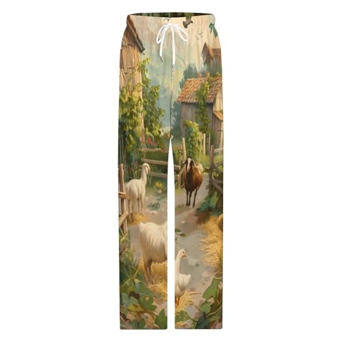 Hunt Goats Ducks Men's Pajama Pants Soft Lounge Pants Comfy Pjs Bottoms Trousers Pants Lightweight Sleep Pants3