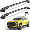 KINGGERI Lockable 220LBS Roof Rack Cross Bars Compatible with Chevrolet Chevy Equinox 2025(not for EV) with Raised Rails, Aluminum Heavy Duty Crossbar Anti-Theft Metal Black Matte Powder Non-Corrosion