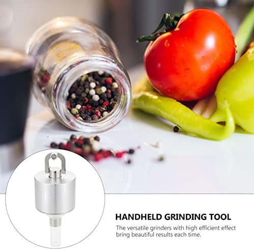 HEMOTON 1pc Premium Metal Snuff Powder Herb Spice Grinder Hand Mill Funnel (Silver)