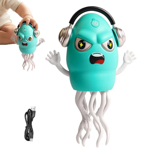 Gacqpli Calamar Bailarín,Pulpo Reptador Evita Obstáculos | Juguete Musical con Luz Recargable para Bebés Niños Cumpleaños Navidad Juego Gateo Baile