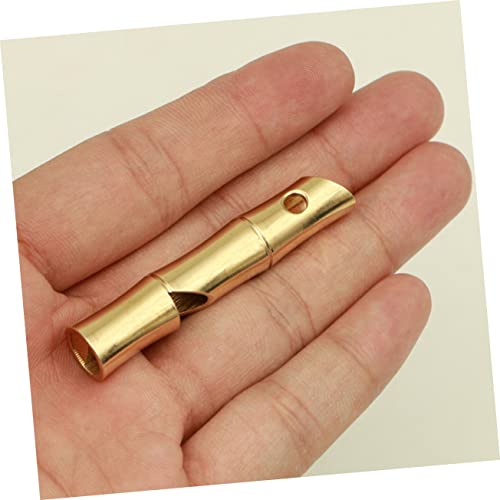 Silbato de emergencia de latón para llavero 2 pcs miniatura 3