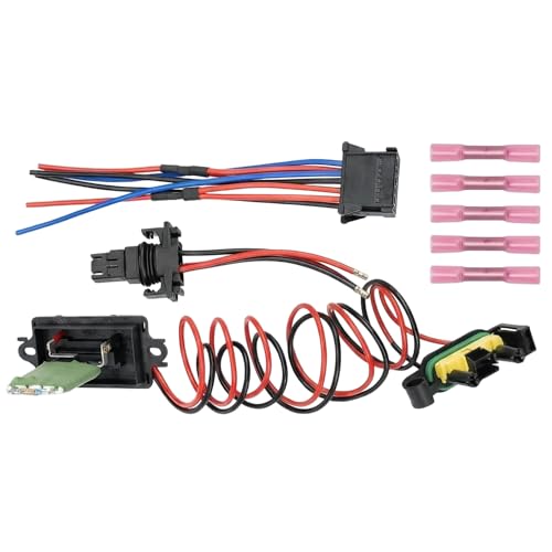 Compatible avec RENAULT Clio III Scénic II Résistance Moteur Ventilateur Chauffage - 7701209803 - Remplace 7701060001, 7701060002, 8200729298 - Kit avec Faisceau