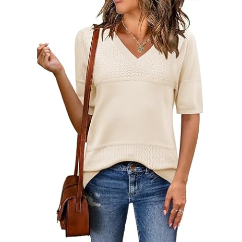 Zeagoo Women's Lightweight V Neck Sweater Cover