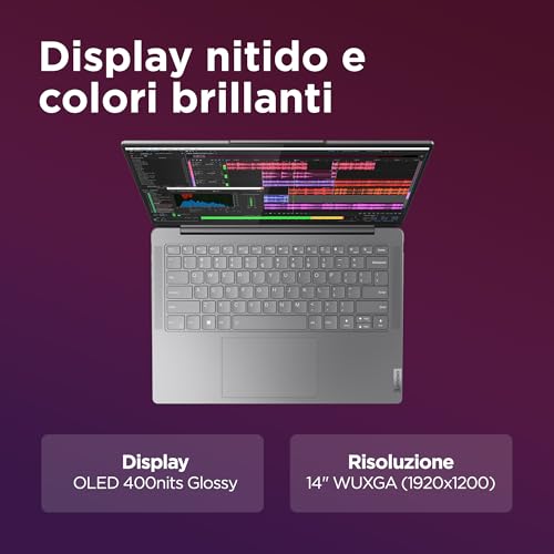 Yoga Slim 7 AI Notebook - Display OLED 14" WUXGA (1920x1200), Intel Core Ultra 7 155H, RAM 32 GB, SSD 1 TB, Grafica integrata Intel Arc, Windows 11 Home - Luna Grey - Notebook - Immagine 7