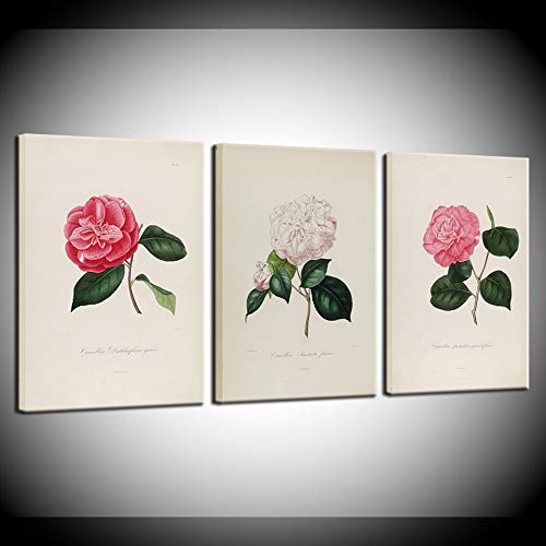 Affiche impression fleurs moderne et décoration murale triptyque