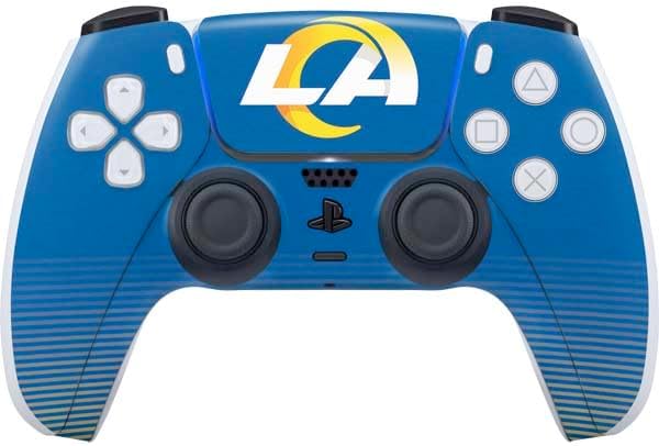 Skinit Decal Gaming Skin Compatible with PS5 Controller - Officially Licensed NFL Los Angeles Rams Zone Block Design