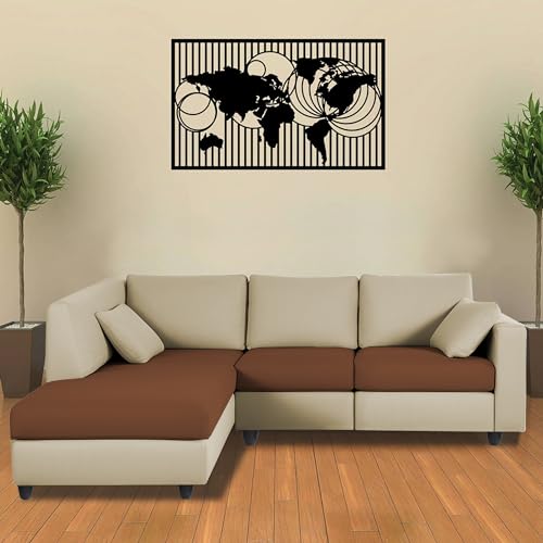 Image of Florian LHS 4 Seater L Shape Sofa Set for Living Room (Cream Brown Fabric) Premium Fabric Sofa