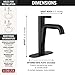 DELTA 15849LF-BL Nicoli Hole Single Handle Bathroom Faucet, standard, Matte Black