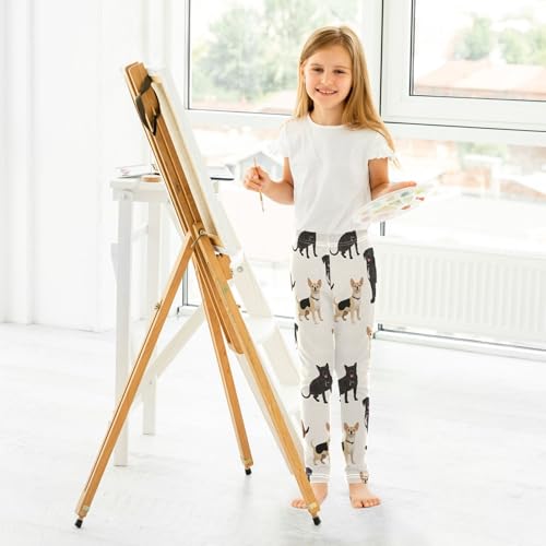 ALAZA Girls' Leggings Children's Yoga Pants Skinny Printed Dance Many Dogs Comfortable 4T4
