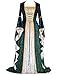 Produktbild GladiolusA Damen Langarm Renaissance Mittelalter Kleid Viktorianischen Königin Kostüm Maxikleid Grün S
