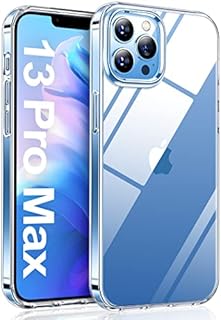 USLAI Crystal Clear for iPhone 13 Pro Max Case, Anti-Scratch Slim Thin Shockproof Protective Phone Cover, Transparent