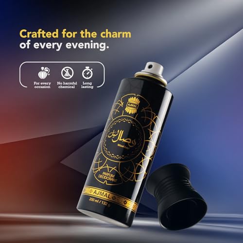Image of Ajmal Wisal - Layl Unisex Deodorant Body Spray for Men & Women | Long Lasting Perfume Spray | Oriental Musky Fragrance | Everyday Freshness | Travel-Friendly | Ideal for Office & Gym | 200ml