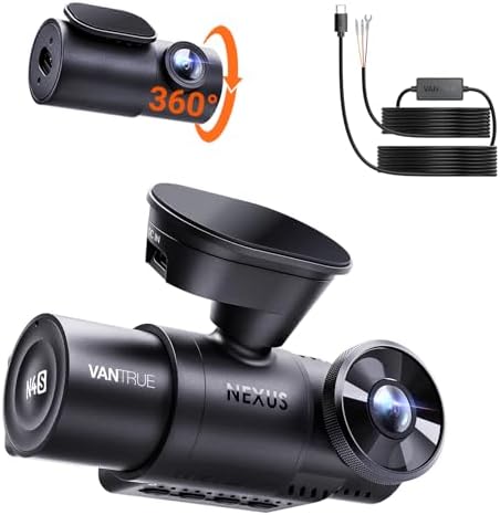 【Bundle: Vantrue New N4S(RC18) Dash Cam + Hardwire Kit】 STARVIS 2, PlatePix™, 2.7K+1440P+1440 Front Inside Rear Dashcam, 24/7 Buffered Parking Mode, Support 1TB Max