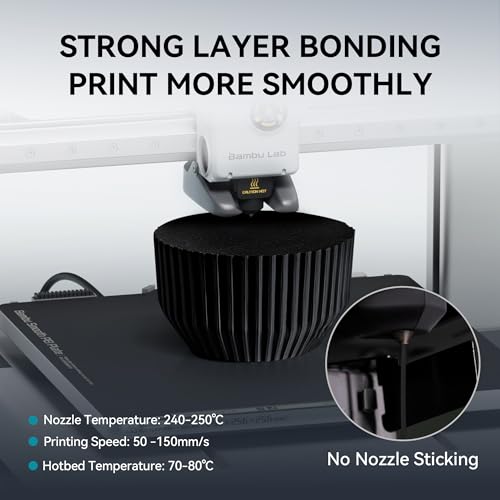 Image of SUNLU Carbon Fiber Filament, PETG-CF 3D Printer Filament 1.75mm, Excellent Mechanical Properties, High Impact Strength, Heat-Resistant, Fit Most FDM Printers, PETG CF 1KG Spool. (Matte Black)