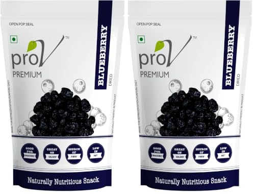 Image of ProV Premium - Blueberry 250 gm| Tasty & Healthy Snacking| High in Antioxidants & Fiber| (Pack of 2)