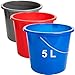 Sustania 3er Set Putzeimer 5L mit Messkala - Haushaltseimer aus...