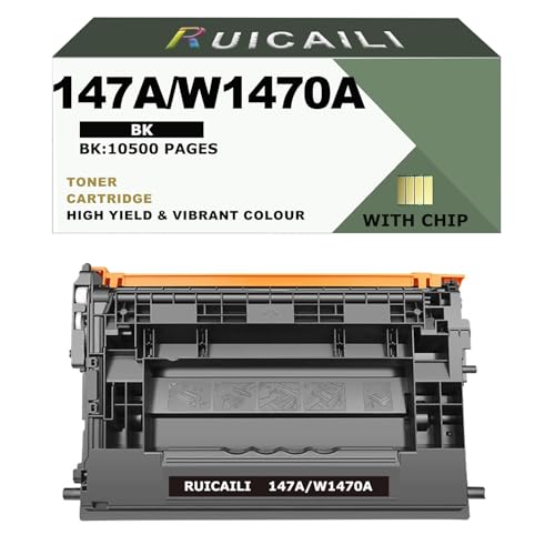 Cartouche W1470A 147A noire avec puce pour remplacer le toner Enterprise M611 M635
