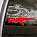 AK 47 Assault Rifle Red Decal Army Military Car Red Sticker
