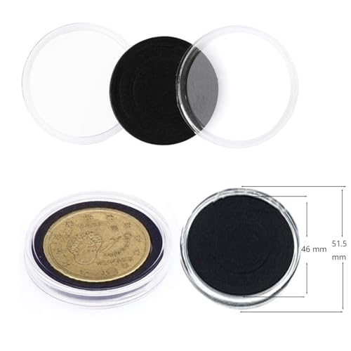 Estuche redondo ajustable para monedas 20 piezas miniatura 5