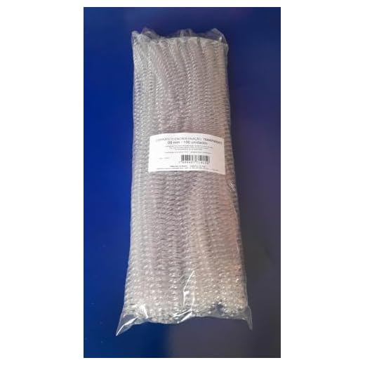 Espiral Para Encadernação 09mm, Plastyline, Transparente, Para 50 Folhas, Pacote Com 100