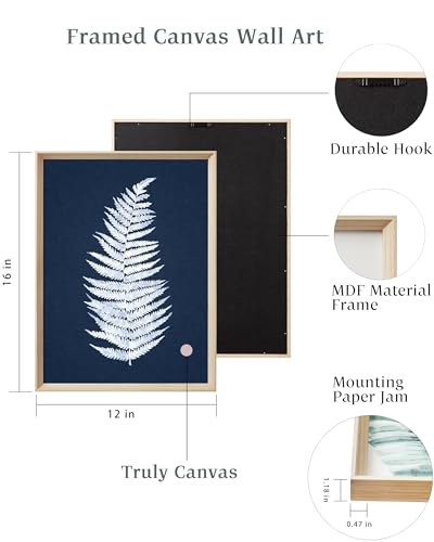 Feuilles blanches sur fond bleu : le triptyque idéal pour habiller un mur
