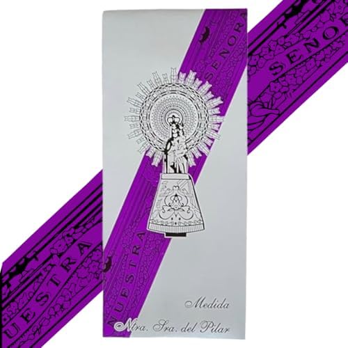 Cinta Virgen del Pilar Bendecida– Medida Original 36,5 cm – Pulse...