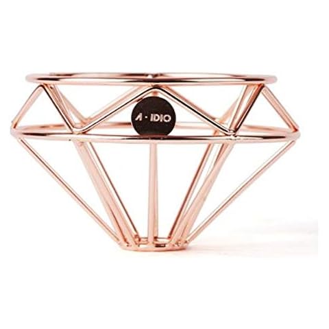 A-IDIO Diamond Shaped Coffee Dripper Hand Drip Set For 2~4 Cups (Rose Gold) Cover