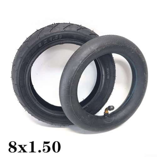Image of 8 inch 8x1.50 Inner Tube Outer Tyre for Tricycle Baby Carriage 8 * 1.5 Rubber Tire Replacement Wheels(Set)
