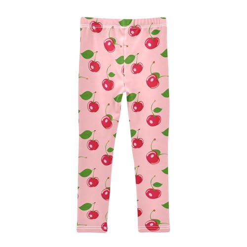 Girls' Leggings Red Cherry Pink Kids Yoga Tights Pants 1 Pack 208553962