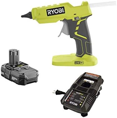 Ryobi P305 - Pistola de pegamento (iones de litio, 18 V, batería P102 + cargador P118)