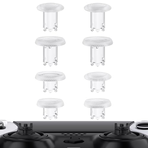 Image of eXtremeRate ThumbsGear Interchangeable Thumbsticks for PS5 Edge Controller, Replacement Clear Analog Thumb Sticks Caps for PS5 Edge Controller - 4 Heights 3 Surfaces Grips - Without Thumbstick Base