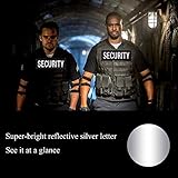 Reflektierende Security Klett Aufnäher Set Klettsticker Reflektorband Klettsticker Security Nachtsichtbarkeit Security Nylon Hook Loop Patch für Vest Tactical Hundegeschirr Weste Kragen, 2 Patches