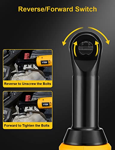 vtek clé à cliquet sans fil 3/8" 16,8 v clé à cliquet électrique 400 tr/min