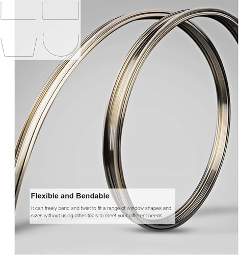 Ceiling Mount Curtain Track System - Flexible Straight/Curved Rail for Shower, Gazebo, Patio, Bedroom - Durable, Easy Install, Ideal for Home Decor