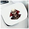 x2 Dracula Skull Vinyl Decal Stickers, Cover Marks, 150mm Tall Qty:2 Ideal for Laptop, Windows, Doors, Tile & More, Vibrant Weatherproof Decals, Haunting Graphic #3