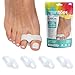 ZenToes Toe Separators with 2 Loops - Pack of 4 Soft Gel Bunion Correctors (White)