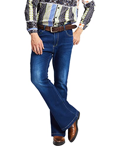 Mens Bell Bottom Jeans 70s Outfits for Men,Mens Bell Bottoms Disco Pants Bell Bottom Pants Jeans for Men2