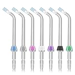 7 Pack Replacement Tips for Waterpik Flosser Plaque Seeker Brush Heads Plaque Remove Bristles Compatible with Waterpik and Other Oral Irrigators for Cleaning Tooth Implants Crowns and Bridges