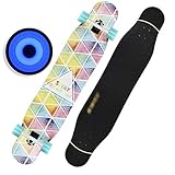 Skateboarden Longboard-Rennhalterung Allmächtiges Allrad-Big-Dance-Board Allrad-Street-Flashing-Rollschuh Smooth DC Für Einfachere Kontrolle (Color : B, Size : 120 * 25cm)