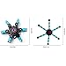 Fidget Spinner Deformable Decompression Toy 4 Pack Funny Transformable Fingertip Spin High-Speed Rotating Mechanical Chain Robot Fingertip Spinner Gift Stress Relief Toy for Kids Adults