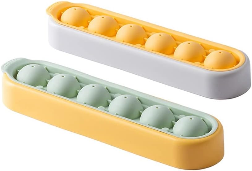 Ice Cube Mold, Large Capacity Ice Tray, Household Freezer Ice Box, Refrigerator Freezer Ice Cube Mold W/Lid 2-Piece Set