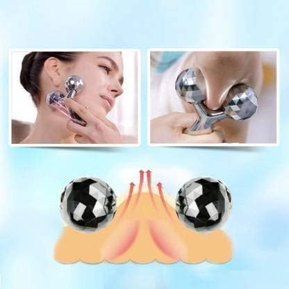 LAXORIA 3D Face & Body Massager Roller - 360° Rotate Manual Roller for Skin Lifting, Wrinkle Removal & Full Body Massage Glowing Skin| Reducing Stress & Eye Puffiness (Silver) LAXORIA 3D Face & Body Massager Roller - 360° Rotate Manual Roller for Skin Lifting, Wrinkle Removal & Full Body Massage Glowing Skin| Reducing Stress & Eye Puffiness (Silver)
