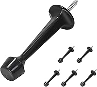 Vista 10 de HOMOTEK - Paquete de 8 topes de puerta rígidos y resistentes con punta de goma suave, tope de puerta de zinc fundido para proteger la pared