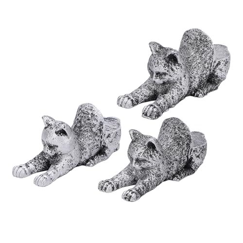 Greensen Las Figuras de los Animales de Resina Plantan Pies de Maceta, Decoración Al Aire Libre Interior Hecha a Mano, Mejoran el Drenaje y la Ventilación con Pintura de Bronce, para el