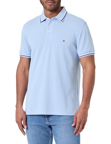 Tommy Hilfiger Men Tipped Slim FIT Seasonal Polo MW0MW39993 S/S Polo, Blue, M