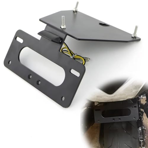 Support de plaque immatriculation rigide avec cadre arrière de précision moto - 3