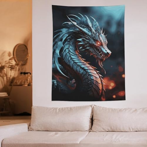 Tenture murale dragon grand format pour dortoir - 6